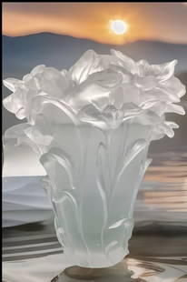 Amazing Clear Crystal Iris Vase H8?? Heavy Art Glass Not Made By Daum: Condition: Used: An item that has been used previously. The item may have some signs of cosmetic wear, but is fully operational and functions as intended. This item may be a floor model or store