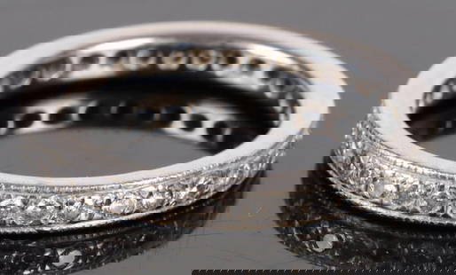 PLATINUM 0.51CTW ETERNITY STYLE WEDDING BAND: Platinum 0.51CTW G-H VS-SI1 round diamonds eternity style wedding band.