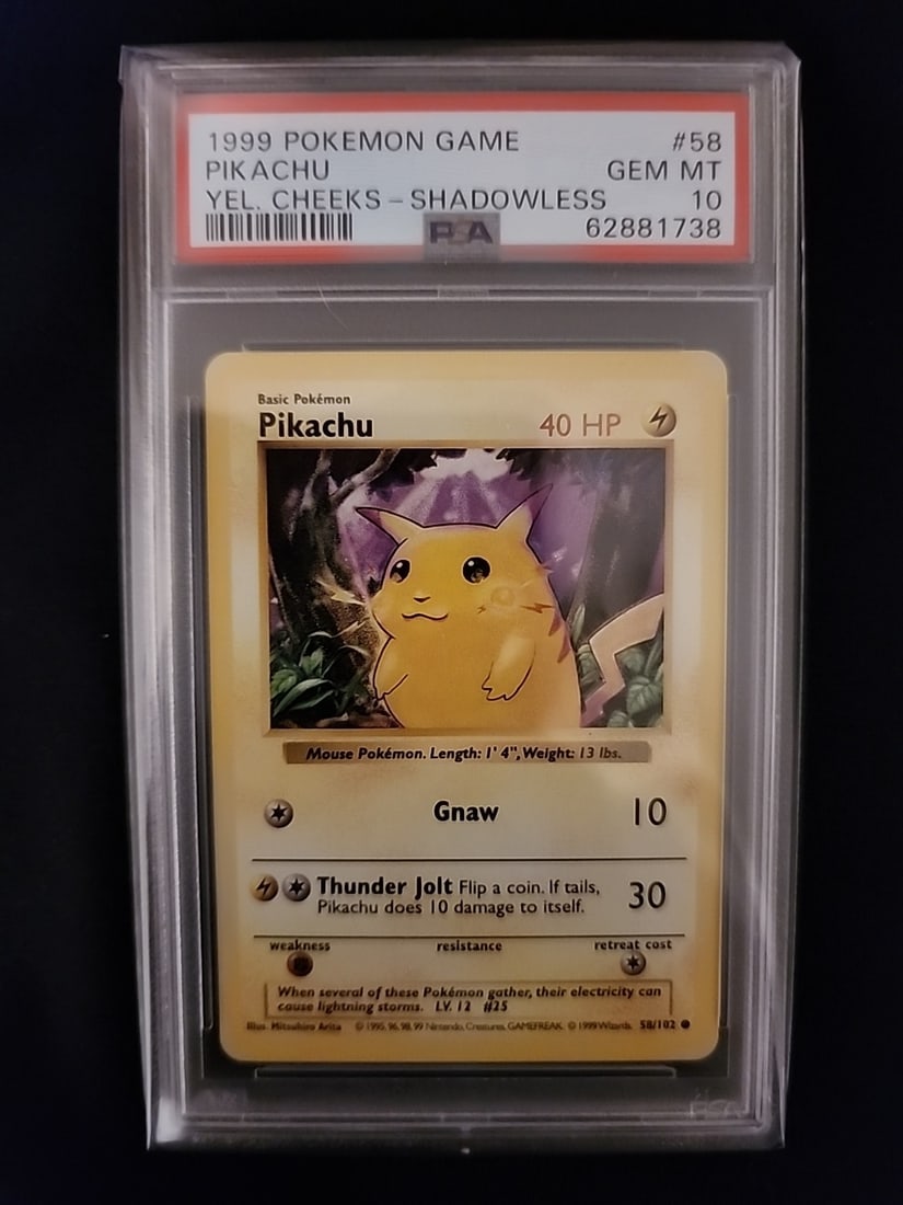 1999 Pikachu Yellow Cheeks 1ed PSA5