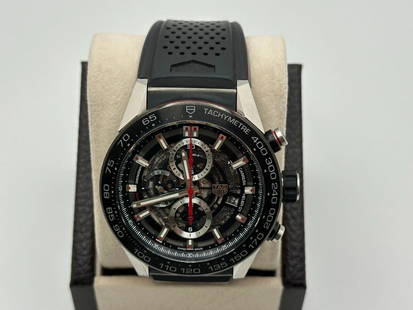 Tag Heuer Carrera Automatic Chronograph Heuer 1 CAR2A1Z Steel Titanium 45mm: Condition: Pre-owned,Bezel Color: Black,Movement: Mechanical (Automatic),Seller Warranty: Yes,Reference Number: CAR2A1Z,Brand: TAG Heuer,Case Color: Black, Silver,Department: Men,Type: