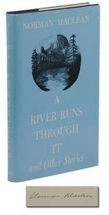 A River Runs Through It ~ SIGNED by NORMAN MACLEAN ~ Autographed Reprint ~ 1986: Author: Maclean, Norman,Publisher: The University of Chicago Press,Year Printed: 1986,Special Attributes: Dust Jacket, Signed,Binding: Hardcover,Language: English
