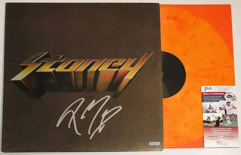 Post Malone Signed Stoney 2X LP Orange Color Vinyl Record Autographed + JSA COA: Condition: New: A brand-new, unused, unopened, undamaged item (including handmade items). See the seller's listing for full details. ,Industry: Music,Signed by: Post Malone,Signed: Yes,Autograph