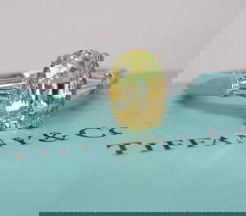 TIFFANY & CO Platinum 1.81ctw Sapphire And Diamond Oval Engagement Ring $16k: Condition: Pre-owned: An item that has been used or worn previously. See the seller’s listing for full details and description of any imperfections. ,Number of Diamonds: 2,Shape: Oval,Occasion: