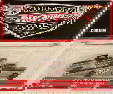'83 CHEVY SILVERADO Custom Hot Wheels Team Transport Military Rods Series Clone: Condition: New: A brand-new, unused, unopened, undamaged item (including handmade items). Autographed: No,Vehicle Type: Truck,Color: Gray,Vehicle Make: Chevrolet,Material: diecast,Scale: 1:64,MPN: