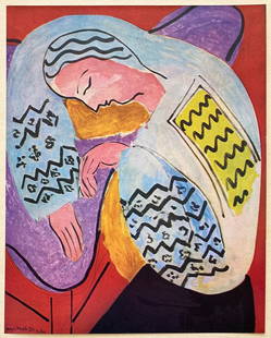 HENRI MATISSE RARE 1946 1ST EDITION FINE ART LITHOGRAPH PRINT " LE REVE " 1940: Condition: Used,Artist: Henri Matisse,Unit of Sale: Single-Piece Work,Size: Small (up to 12in.),Date of Creation: 1900-1949,Framing: Unframed,Year of Production: 1946,Width (Inches): 8 1/8",Style: