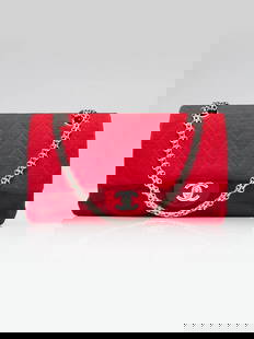 Chanel Red Quilted Jersey Fabric Medium Hybrid Double Flap Bag: Handle Drop: 8" - 16" adjustableMeasurements: 10" L x 2.5" W x 6" H. Condition: Pre-owned,Brand: Chanel,Exterior Material: Fabric,Style: Crossbody Bags,Everyday Bags,Exterior Color: Red,Department: