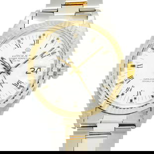 Rolex Date 1500 Two Tone Oyster White Dial Rivet Bracelet Unisex's Watch 34mm: Condition: Pre-owned: An item that has been used previously. The item may have some signs of cosmetic wear, but is fully operational and functions as intended. This item may be a floor model or store