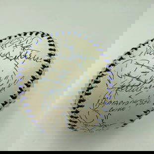 1998 New York Yankees World Series Champs Team Signed Baseball With JSA COA: Product: Ball,Sport: Baseball-MLB,Autograph Authentication: James Spence Authentication (JSA),Original/Reprint: Original
