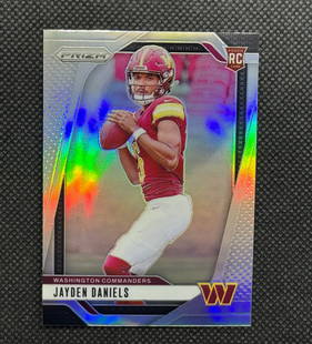 2024 Panini Prizm Jayden Daniels Rookie Silver: 2024 Panini Prizm Jayden Daniels Rookie Silver