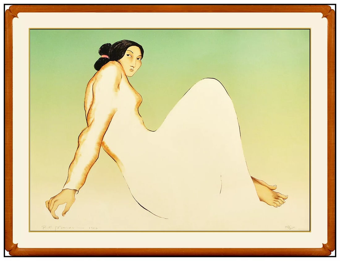 R.C Gorman Hana Color Lithograph Hand Signed Native American Female Portrait Art: Artist: R.C. Gorman, R. C. Gorman,Unit of Sale: edition of 250,Size: Large,Signed: Yes,Date of Creation: 1970-1989,Material: Lithograph,Certificate of Authenticity (COA): Yes,Framing: Framed,Subject: