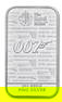 2020 ROYAL MINT Rare British 1 OZ 9999 SILVER BAR 007 JAMES BOND NO TIME TO DIE