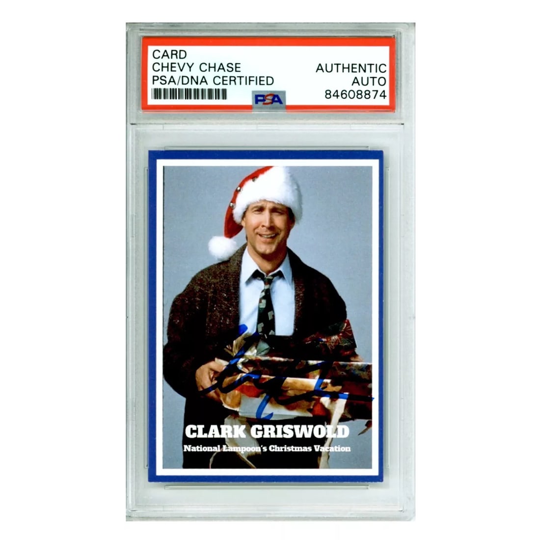 Chevy Chase Autographed Christmas Vacation Trading Card PSA Clark Griswold Sign (1 of 3)
