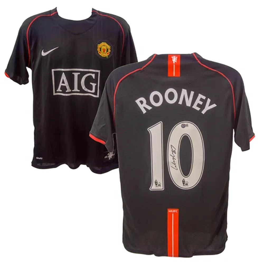 Wayne Rooney Signed Manchester United Away Soccer Jersey #10 with Beckett COA (1 of 4)