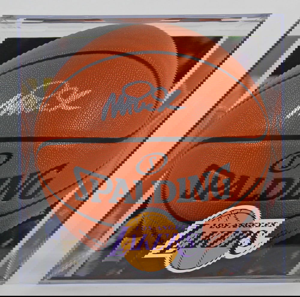 Magic Johnson Signed NBA Game Ball Series Basketball with High-Quality Display Case (Beckett COA) (1 of 1)