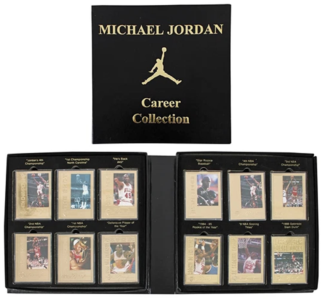 1996 Upper Deck Michael Jordan Career Collection 12 Card Set #d 10000 22 Kt Gold (1 of 9)