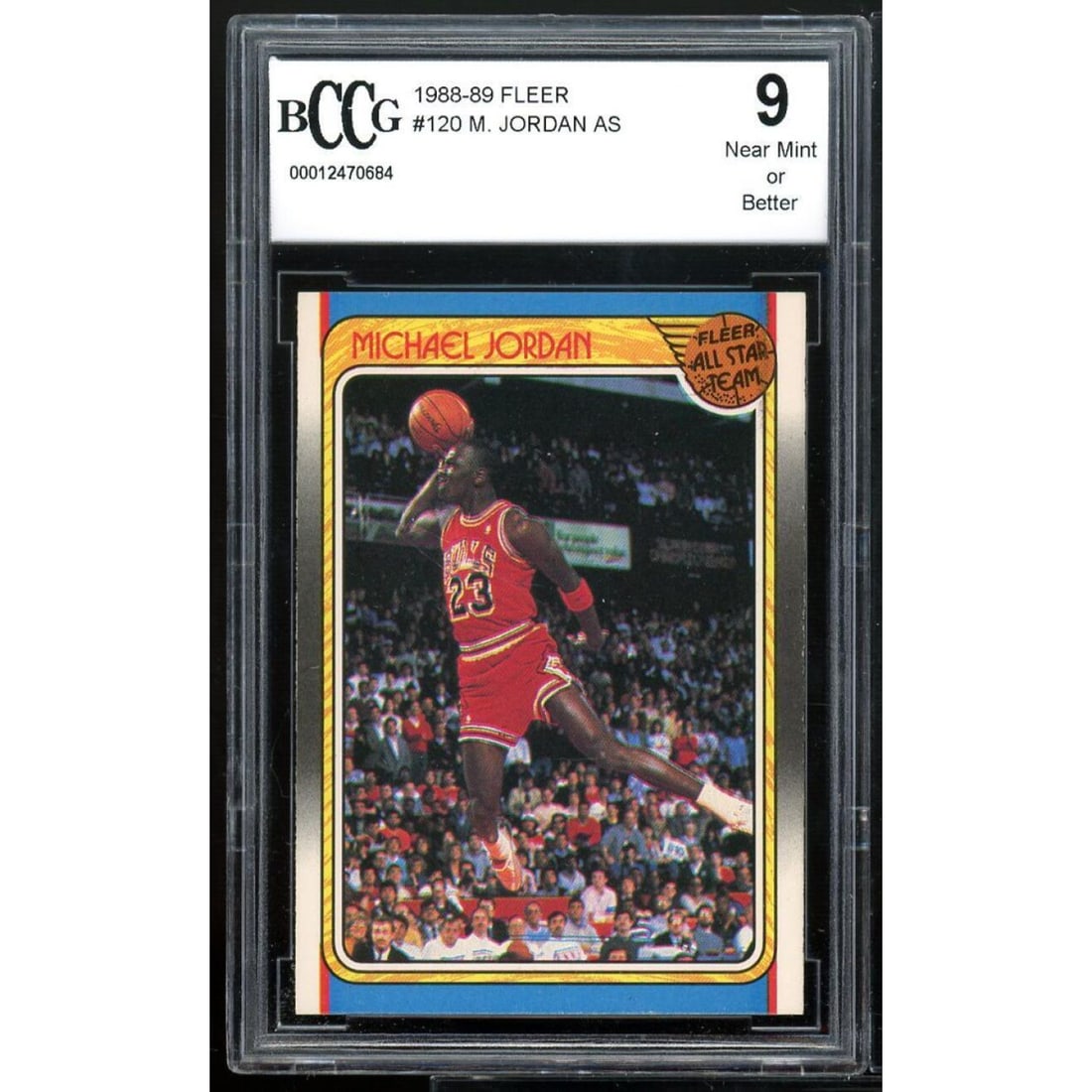 1988-89 Fleer #120 Michael Jordan AS Card BCCG 9: 1988-89 Fleer #120 Michael Jordan AS Card BCCG 9