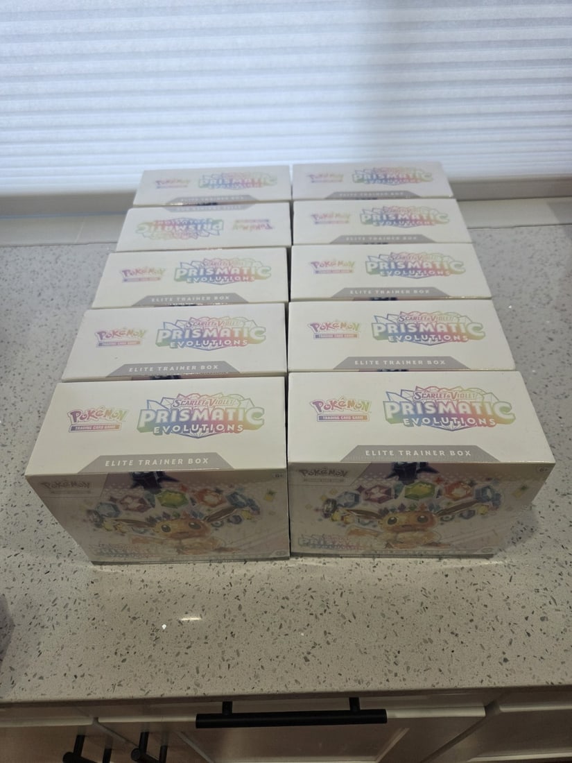 Pokemon S&V Prismatic Evolutions Elite Trainer Box New Factory Sealed Lot of 10 (1 of 3)