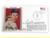 Ted Williams Signed Autographed First Day Cover Cachet Red Sox JSA YY54713