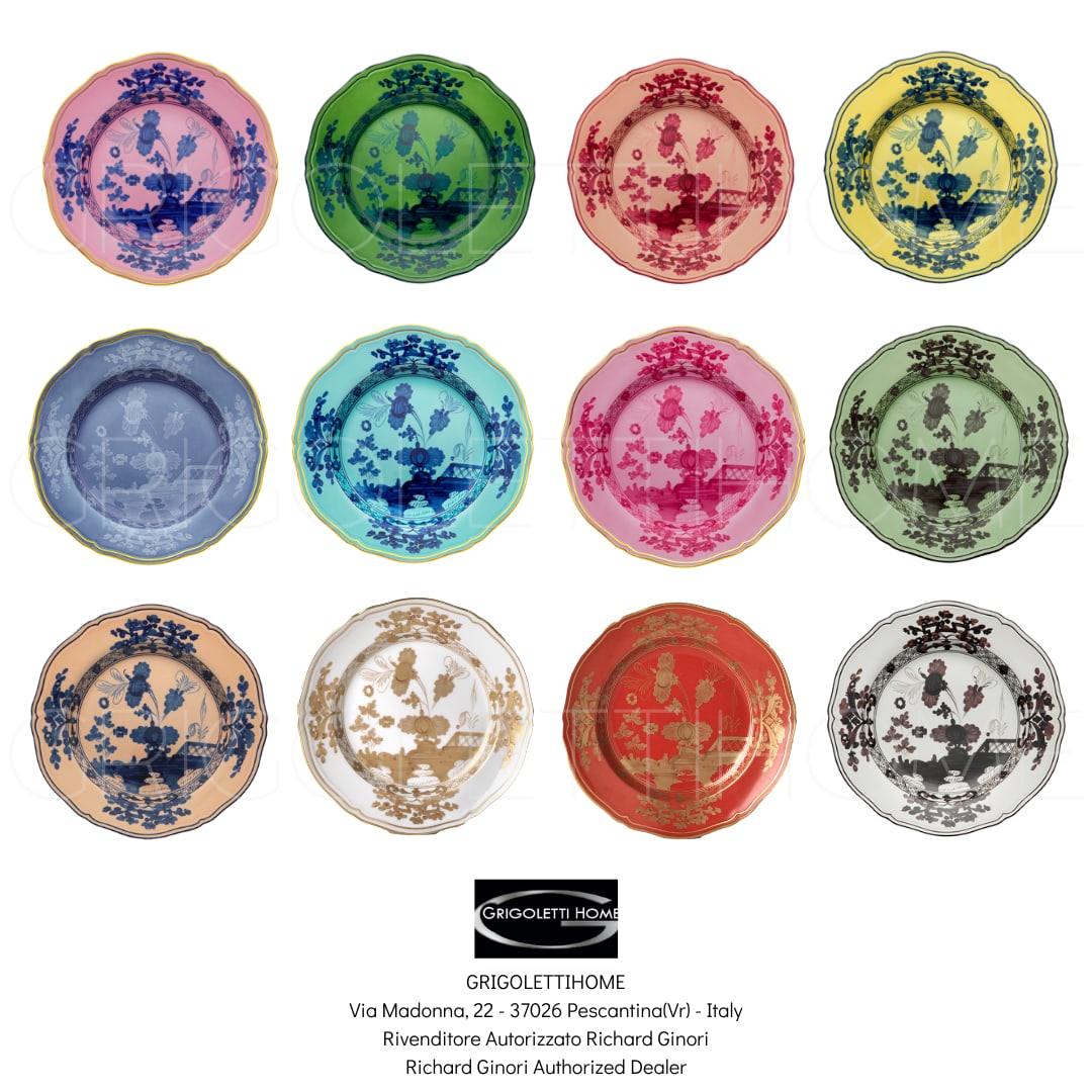 Richard Ginori Oriente Italiano - Set Of 12 Fruit Plates 21 Cm - Dealer: Richard Ginori Oriente Italiano - Set Of 12 Fruit Plates 21 Cm - Dealer