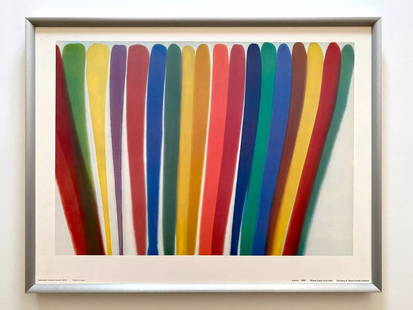 MORRIS LOUIS RARE 1969 MODERNIST FRAMED FINE ART LITHOGRAPH PRINT " WHILE " 1960: Condition: Used,Size: Medium,Artist: Morris Louis,Production Technique: Lithography,Framing: Framed,Style: Abstract, Modernism, Mid Century Modern, Abstract Expressionist,Item Height: 19 3/4",Item Wid