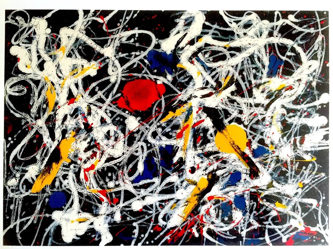 JACKSON POLLOCK ABSTRACT EXPRESSIONIST COLLECTORS LITHOGRAPH PRINT "NO.15" 1948: Features: RARE OUT OF PRINT, POLLOCK - KRASNER FOUNDATION AUTHORIZED,Width (Inches): 14 1/4"",Listed By: Dealer or Reseller,Subject: Famous Paintings/Painters,Size: Medium (up to 36in.),Material: Offs