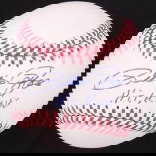Pete Rose Signed OML Baseball Inscribed "Hit King" (Beckett Hologram): Rawlings Official Major League Baseball has been hand-signed and inscribed in blue ink pen by Pete Rose (Cincinnati Reds). The lot / autograph(s) includes an official Beckett Authenticated hologram