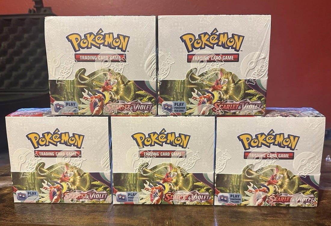 Lot of (5) Pokemon Scarlet & Violet SV01 Base Set Booster Boxes Sealed (1 of 1)