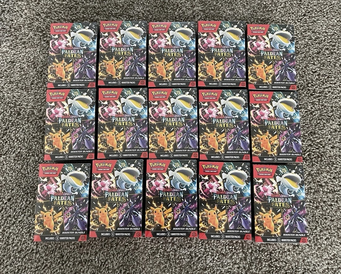 Pokémon TCG: Scarlet & Violet Paldean Fates Booster Bundle Lot Of 15 SEALED (1 of 4)