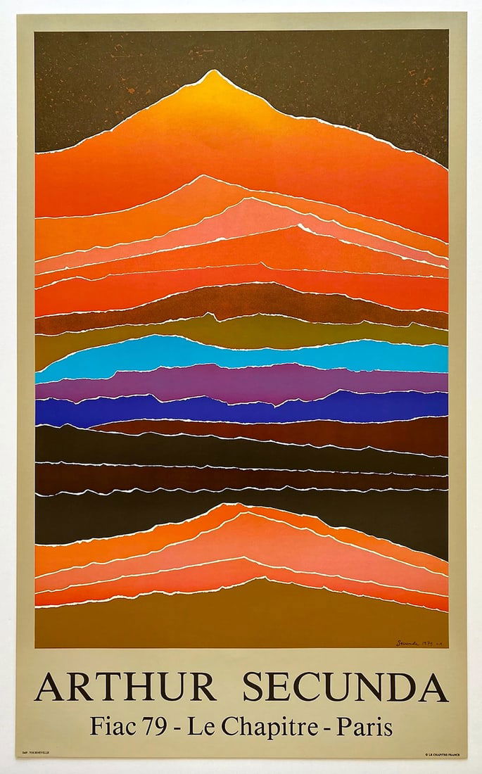 ARTHUR SECUNDA RARE 1979 MID CENTURY MODERN LITHOGRAPH PRINT PARIS EXHBT POSTER: Condition: Used,Artist: ARTHUR SECUNDA,Unit of Sale: Single Piece,Size: Medium (up to 36in.),Signed: No,Material: Paper,Framing: Unframed,Original/Licensed Reprint: Original,Subject: Famous Paintings/