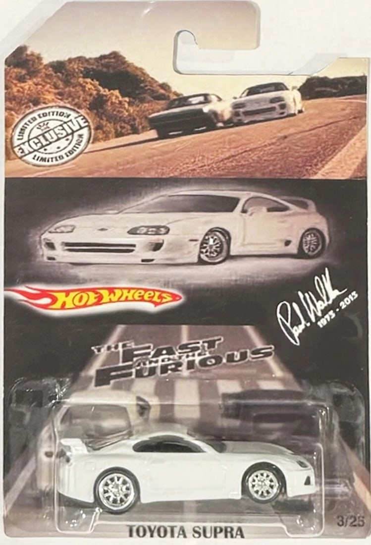 White Toyota SUPRA Hot Wheels CUSTOM Fast & Furious w/Real Riders #2 *: Condition: Used