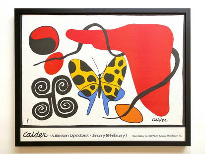 ALEXANDER CALDER RARE 1972 LITHOGRAPH PRINT FRAMED MODERNIST EXHIBITION POSTER: Condition: Used,Features: BRAND NEWLY CUSTOM FRAMED, RARE OUT OF PRINT, Framed,Width (Inches): 29 3/4",Listed By: Dealer or Reseller,Subject: Famous Paintings/Painters,Size: Medium (up to 36in.),Heigh