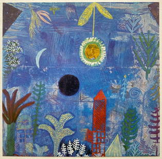 PAUL KLEE RARE 1967 1ST EDITION MODERNIST LITHOGRAPH PRINT "NIGHT FLOWERS" 1918: Condition: Used,Artist: Paul Klee,Unit of Sale: Single-Piece Work,Art: Print,Size: Small (up to 12in.),Date of Creation: 1950-1969,Framing: Unframed,Listed By: Dealer or Reseller,Year of Production: 1