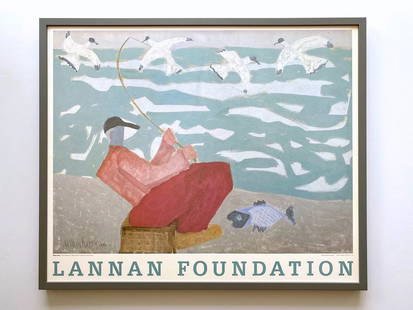 MILTON AVERY RARE 1986 LITHOGRAPH PRINT FRAMED POSTER " THE RED FISHERMAN " 1950: Condition: Used,Artist: Milton Avery,Unit of Sale: Single-Piece Work,Size: Large,Signed: No,Color: Multi-Color,Title: " THE RED FISHERMAN ",Material: Paper,Framing: Framed,Original/Licensed Reprint: O
