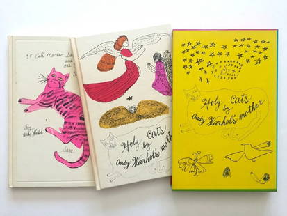 ANDY WARHOL RARE 1987 1ST ED "25 CATS NAME SAM" COLLECTOR'S SLIPCASE 2 BOOK SET: Binding: Hardcover,Language: English,Illustrator: ANDY WARHOL,Special Attributes: SLIPCASE BOX SET, RARE OUT OF PRINT, 1st Edition, Collector's Edition, Illustrated,Author: Andy Warhol,Publisher: PANA