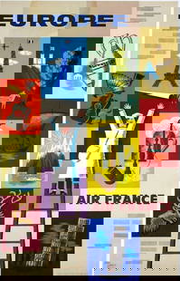 EUROPE AIR FRANCE JEAN CARLU 1930 RARE ORIGINAL VINTAGE FRENCH TRAVEL POSTER: Condition: Used: An item that has been used previously. See the seller’s listing for full details and description of any imperfections. ,Artist: JEAN CARLU,Style: Vintage,Listed By: Dealer or Resell