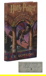 Harry Potter and the Sorcerer's Stone ~ SIGNED by J. K. ROWLING ~ Reprint 1998: Author: Rowling, J. K,Publisher: Arthur A. Levine / Scholastic Press,Year Printed: 1998,Special Attributes: Dust Jacket, Signed,Binding: Hardcover,Language: English