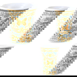 Versace Rosenthal Le Jardin de Versace Set Vases 18/26/34 cm: Condition: New: A brand-new, unused, unopened, undamaged item in its original packaging (where packaging is applicable). Packaging should be the same as what is found in a retail store, unless the ite