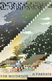Original Vintage Poster DENMARK A PARADISE FOR MOTORISTS Travel Tourism LINEN: Condition: Used,Artist: Viggo Vagnby,Type: Poster,Listed By: Dealer or Reseller,Width (Inches): 24.7",Height (Inches): 39.1",Date of Creation: 1950-1969,Style: Vintage,Theme: Travel,Features: Signed,
