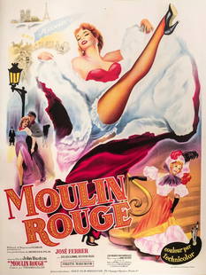Original Poster - Moulin Rouge - Toulouse Lautrec - La Goulue Jane Avril - 1952: Condition: Used: An item that has been used previously. See the seller’s listing for full details and description of any imperfections. ,Features: Signed,Width (Inches): 47.2,Listed By: Dealer or Re