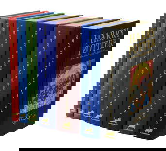 Harry Potter by J.K. ROWLING ~ Complete First Deluxe Edition Set ~ 1st: Author: Rowling, J.K,Publisher: Bloomsbury,Year Printed: 2007,Special Attributes: 1st Edition,Binding: Hardcover,Language: English,Original/Facsimile: Original