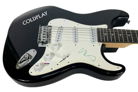 Chris Martin COLDPLAY Signed Electric Guitar Autograph PSA/DNA COA: Industry: Music,Signed: Yes,Autograph Authentication: Professional Sports (PSA/DNA),Object Type: Guitar & Guitar Pick,Original/Reproduction: Original