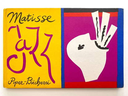 HENRI MATISSE "JAZZ" RARE VINTAGE 1960 LITHOGRAPH PRINT MOMA COLLECTOR ART BOOK: Year Printed: 1960,Country/Region of Manufacture: Germany,Topic: Fine Arts: Monographs,Binding: Hardcover,Illustrator: HENRI MATISSE,Author: HENRI MATISSE,Subject: Art & Photography,Original/Facsimile