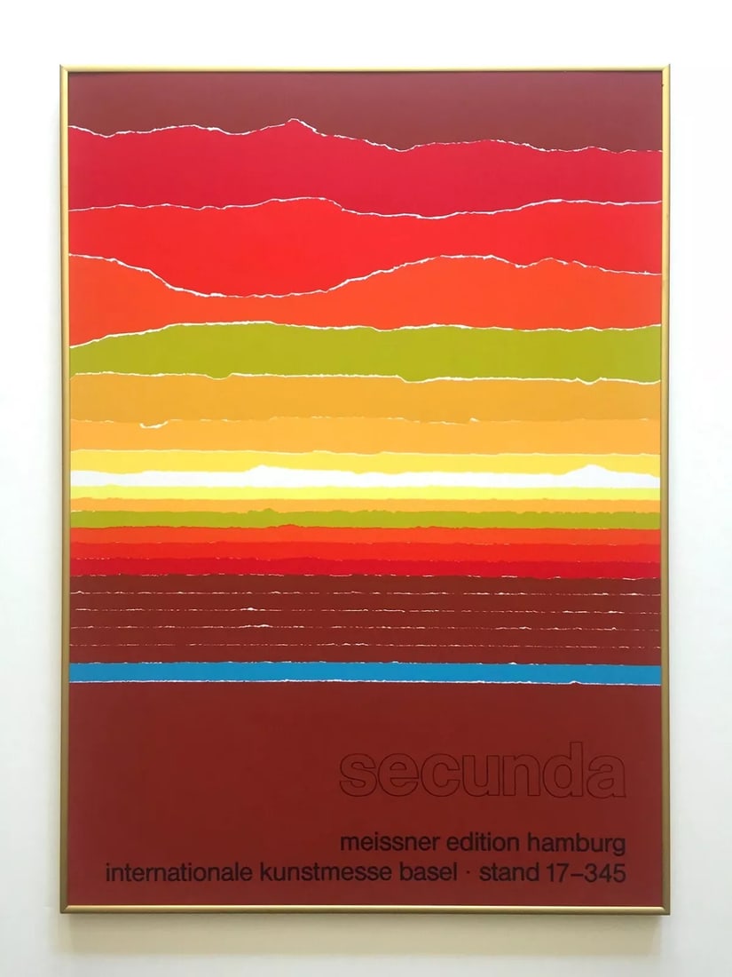 ARTHUR SECUNDA RARE 1980 SERIGRAPH PRINT FRAMED MODERNIST LMT EDTN EXHBTN POSTER: Condition: Used,Size: Medium (up to 36in.),Artist: ARTHUR SECUNDA,Style: Abstract, Modernism, Mid-Century Modern, Pop Art,Material: Paper,Type: Print,Features: RARE OUT OF PRINT, Framed,Subject: Famou