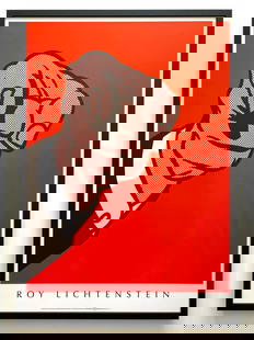 ROY LICHTENSTEIN RARE 1989 SILKSCREEN PRINT FRAMED POSTER "FINGER POINTING" 1973: Condition: Used,Size: Large,Artist: Roy Lichtenstein,Framing: Framed,Style: Mid-Century Modern, Modernism, Pop Art,Item Height: 40 7/8",Item Width: 29",Material: Paper,Theme: Art,Type: Poster,Features