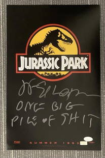 Jeff Goldblum Signed Movie Poster 11x17 Photo Jurassic Park Big Pile Inscrip JSA: Industry: Movies,Movie: Jurassic Park,Signed by: Jeff Goldblum,Signed: Yes,Autograph Authentication: James Spence (JSA), Celebrity Authentics,Original/Reproduction: Original,Modified Item: No