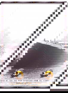 Authentic Coal & Wood Relic Piece From Titanic Wreckage on 6x8 Photo (The Zone COA): Photo measures approximately 6" x 8" in size and features a piece of coal and wood recovered from the Titanic. Please note, the coal and wood have been glued onto the photo. RMS Titanic was a British