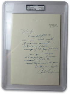 Richard Nixon Signed Autographed Personal Letter 1988 President PSA/DNA Slabbed: Condition: New: A brand-new, unused, unopened, undamaged item (including handmade items). See the seller's listing for full details. ,Autograph Authentication: Professional Sports (PSA/DNA),Original/R