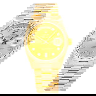 Rolex Day-Date 18038 18K YG President Diamond Champagne Dial Auto Men's 36mm: Condition: Pre-owned: An item that has been used previously. The item may have some signs of cosmetic wear, but is fully operational and functions as intended. This item may be a floor model or store
