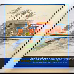DAVID HOCKNEY RARE 1996 LITHOGRAPH PRINT FRAMED EXHBT POSTER "8 SUNCHAIRS" 1976: Condition: Used,Artist: David Hockney,Unit of Sale: Single-Piece Work,Size: Medium,Signed: No,Color: Multi-Color,Title: " Eight Sunchairs by a Pool ",Material: Paper,Framing: Framed,Original/Licensed