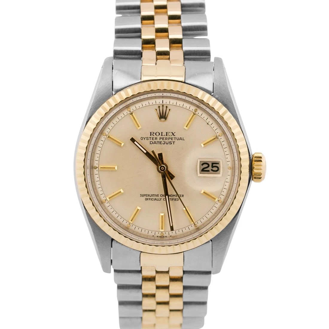 VINTAGE 1973 Rolex DateJust 36mm 18k Yellow Gold Two-Tone Jubilee Bracelet (1 of 7)